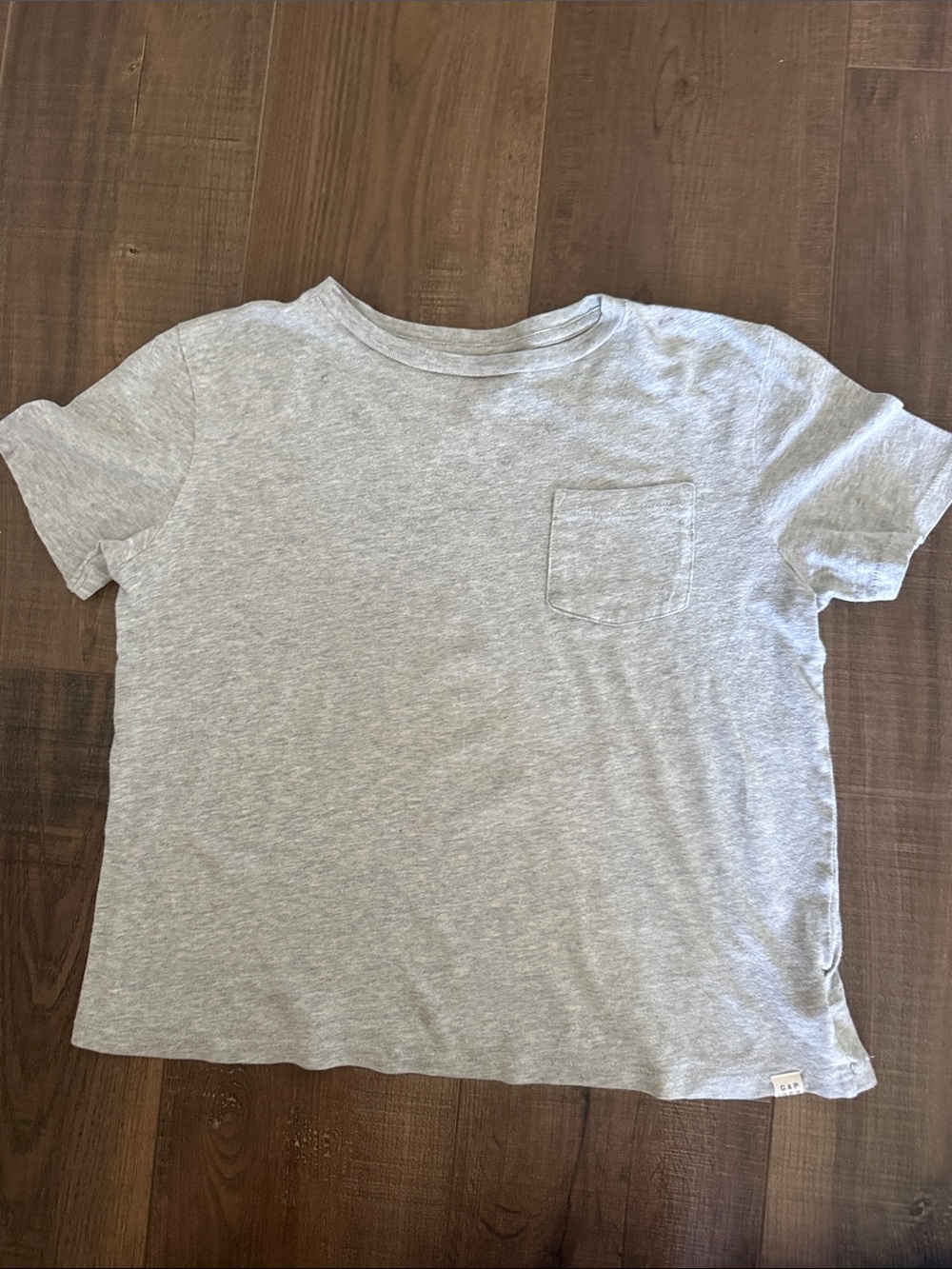 GAP Light Heather Gray Pocket Tee - Kids Short Sleeve
